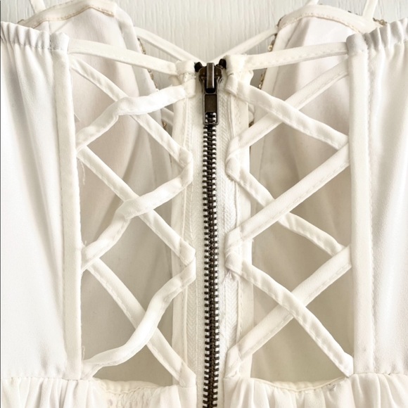 White Dress with Gold Sequins - Picture 3 of 8